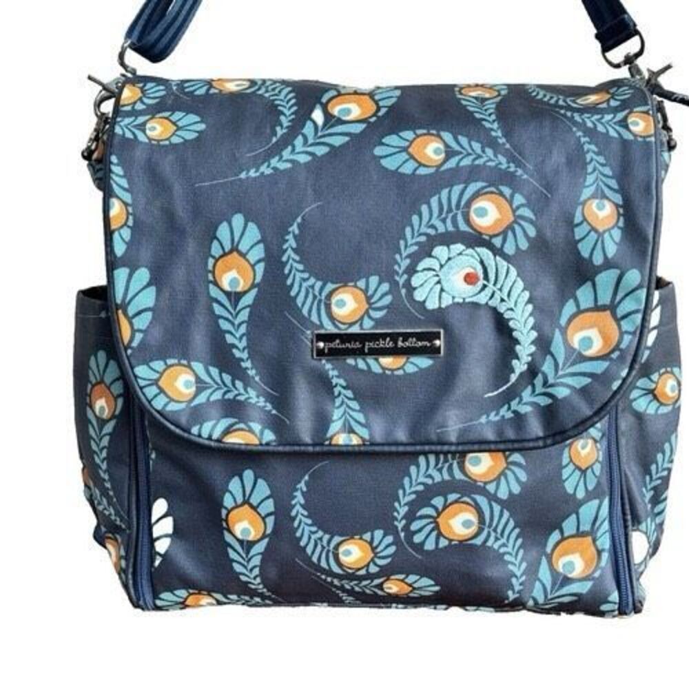 Petunia Pickle Bottom Peacock Feather Diaper Bag
